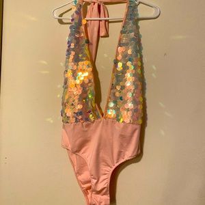 Sequin mermaid bodysuit